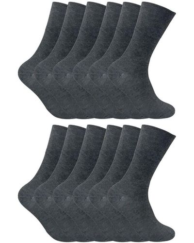 Sock Snob 12 Pairs Thermal Diabetic Socks - Grey