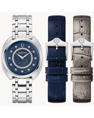 Bulova Duality Watch 96X160 Stainless Steel (Archived) - Blue