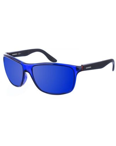 Carrera C8001 Rectangular Shaped Acetate Sunglasses - Blue