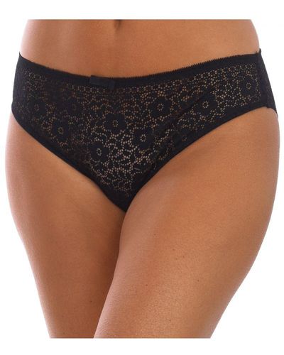 DIM Womenss 00Cdp Embroidered Style Slip Knickers - Black