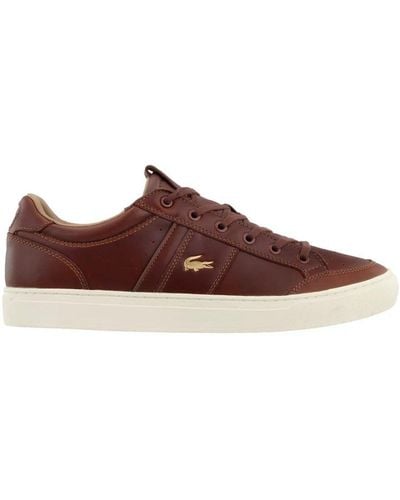 Lacoste Courtline 120 1 Trainers Leather (Archived) - Brown