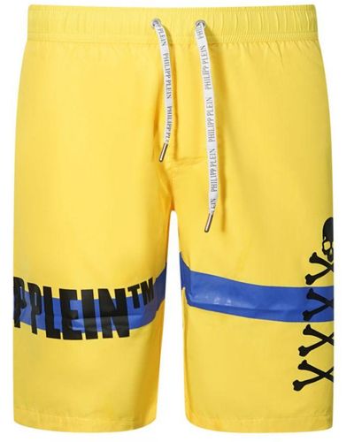 Philipp Plein Tm Skull And Bones Swim Shorts - Yellow