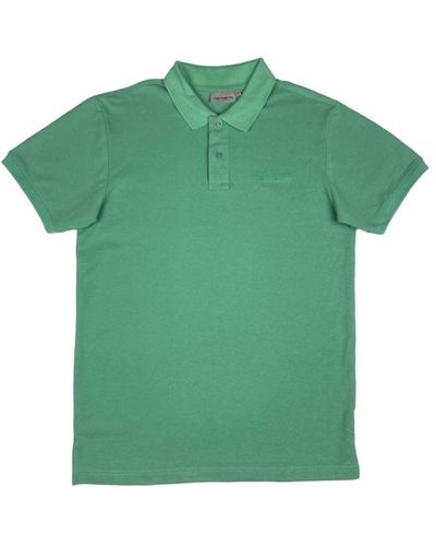 Carhartt Wip Mint Green Script Polo Shirt Cotton