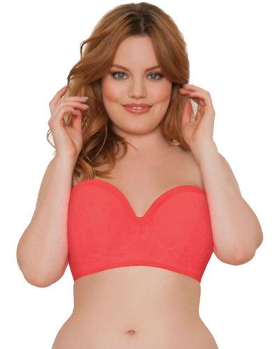 Curvy Kate Cs3341 Siren Padded Bandeau Bikini Top - Red