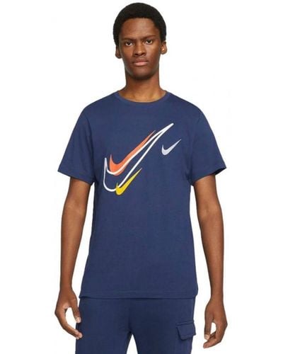 Nike Court Swoosh Logo T Shirt - Blue