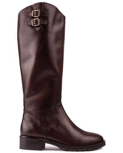 Sole Gabby Knee High Boots - Brown