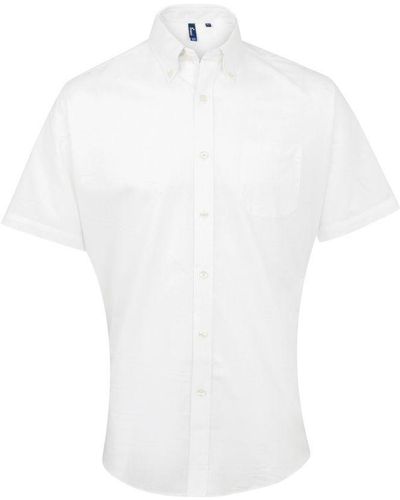PREMIER Signature Oxford Short Sleeve Work Shirt - White