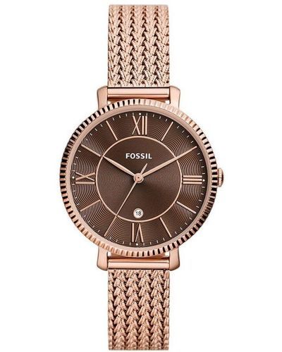 Fossil Jacqueline Rose Watch Es5322 Stainless Steel (Archived) - Brown