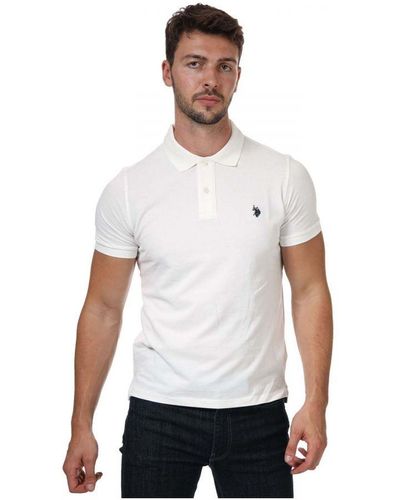 U.S. POLO ASSN. Piqué Poloshirt Voor , Wit