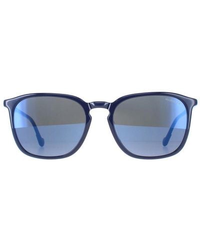 Moncler Ml0150 90c Glanzend Blauw Blauwe Zonnebril