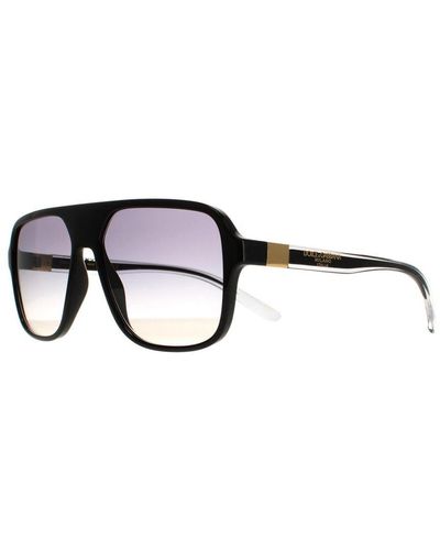 Dolce & Gabbana Square Clear Gradient Dg6134 Sunglasses - Black