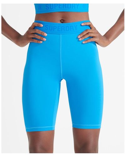 Superdry Training Elastic Tight Shorts - Blue