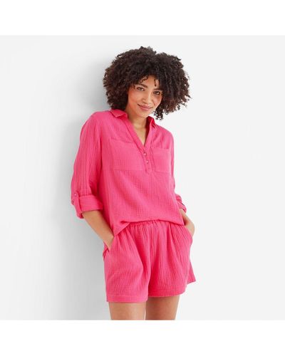 TOG24 Cruise Long Sleeve Shirt Hibiscus Pink Cotton