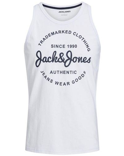 Jack & Jones Sleeveless Vest Logo - White