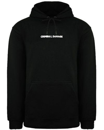 Criminal Damage Worldwide Black Hoodie Cotton