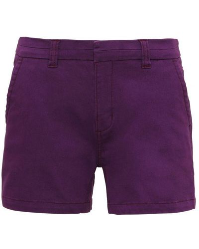 Asquith & Fox Ladies Classic Fit Shorts () - Purple