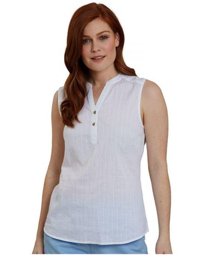 Mountain Warehouse Petra Mouwloos Shirt (wit) - Paars