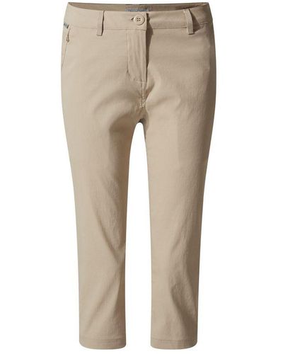 Craghoppers Ladies Kiwi Pro Ii Cropped Trousers (Desert) - Natural