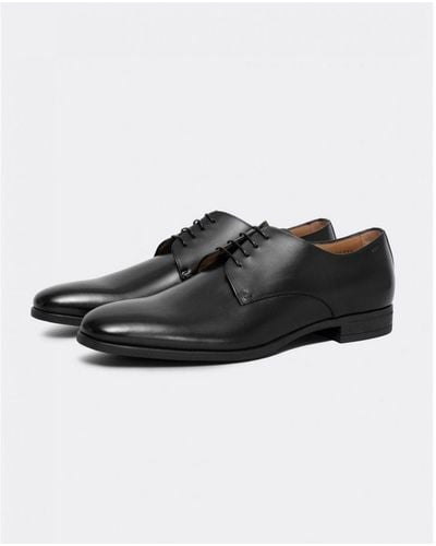 BOSS Kensington Leather Derby Shoes With Rubber Sole Nos - Black