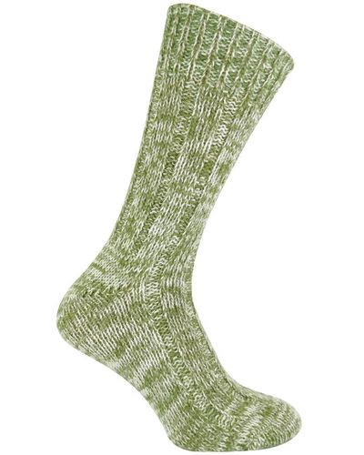 Sock Snob Thick Warm 100% Wool Hiking & Walking Socks - Green