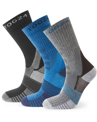 TOG24 Wels 3pack Trek Socks Black/peacock Blue/dark Grey Marl