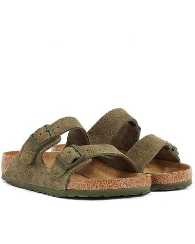 Birkenstock arizona suede kaki hot sale