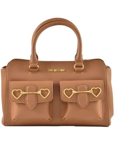Moschino Love Handbag With Shoulder Strap - Brown