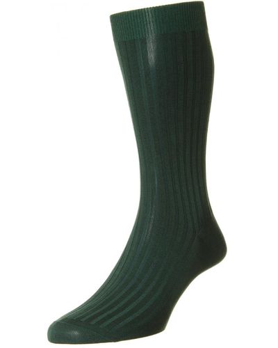 Pantherella Danvers Rib Sock - Green