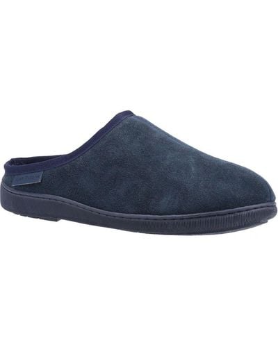 Hush Puppies Ashton Suede Slippers - Blue