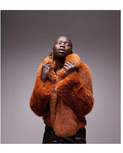 Topshop petite faux fur coat sale