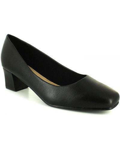 Comfort Plus New /Ladies Wide Fitting Court Shoes.(4.5Cm Heel) - Black