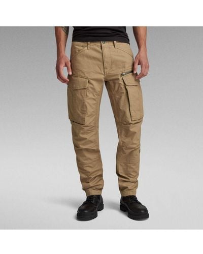G-Star RAW G-Star Raw Rovic Zip 3D Regular Tapered Trousers - Natural