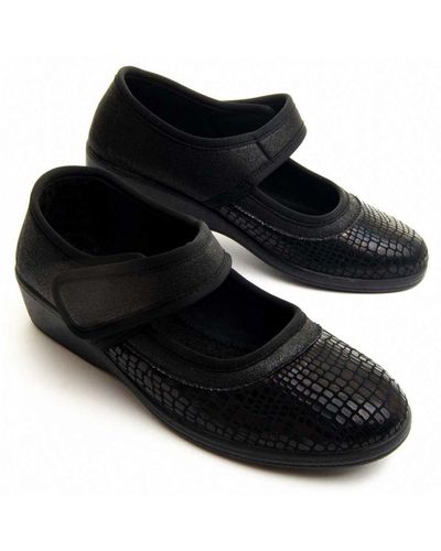Montevita Wedge Shoe Confortday3 In Black - Zwart