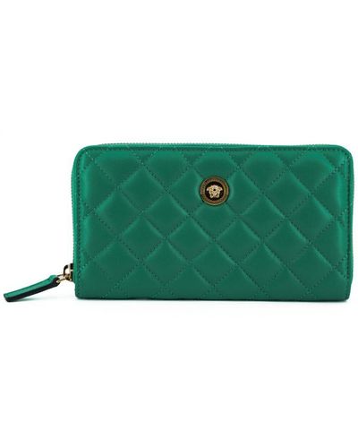 Versace Authentic Long Zip Around Wallet - Green