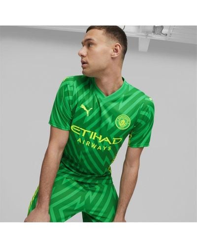 PUMA Manchester City Goalkeeper Short Sleeve Jersey - Green