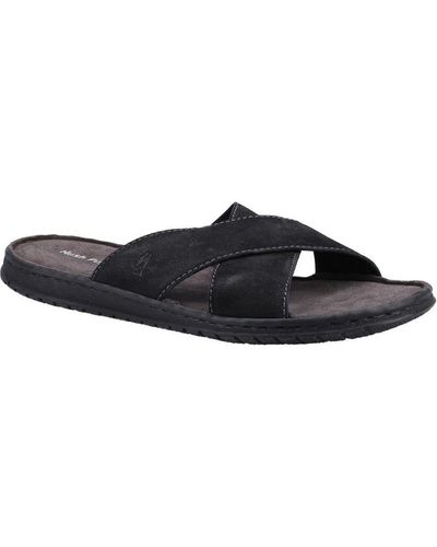 Hush Puppies Nile Crossover Leather Sandals () - Black