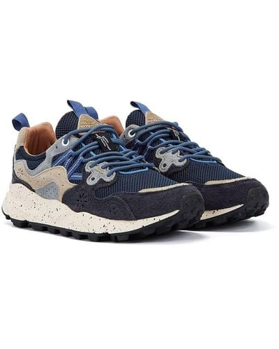 Flower Mountain Yamano 3 Black/grey Trainers Suede - Blue