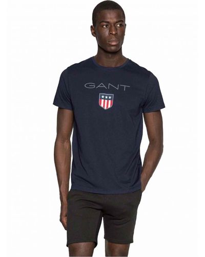 GANT | T-shirt Met Ronde Hals Big Shield - Zwart