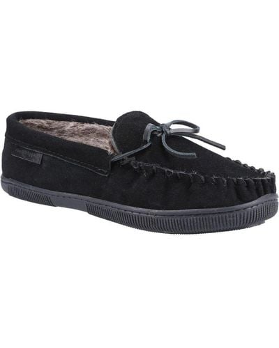 Hush Puppies Ace Suede Slippers () - Black
