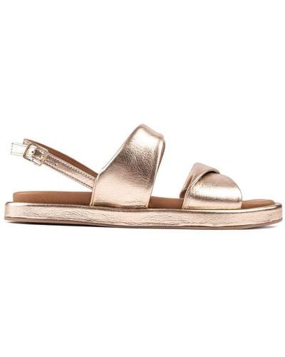 Sole Nika Ankle Strap Sandals - Metallic