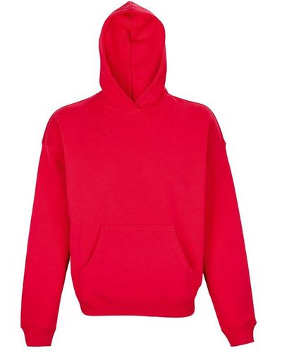 Sol's Adult Connor Organic Oversized Hoodie (Bright) Cotton - Red