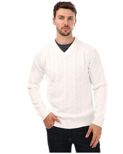 Castore Men's Knitted Sweater In White - Wit