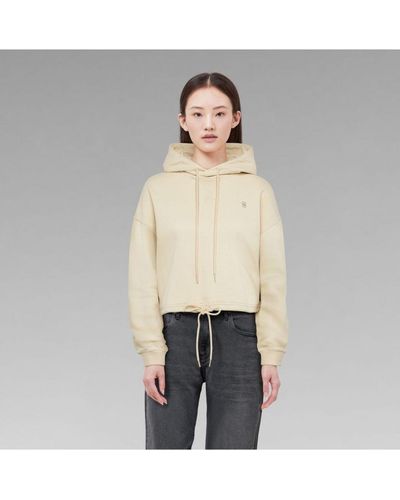 G-Star RAW G-Star Raw Oversized Cropped Hoodie - Natural