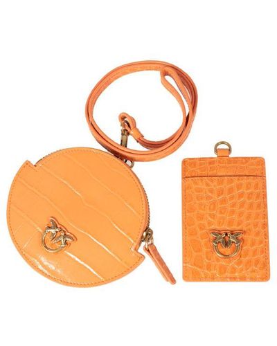 Pinko Handtas Necklace Minibag 1 Vrouw Oranje