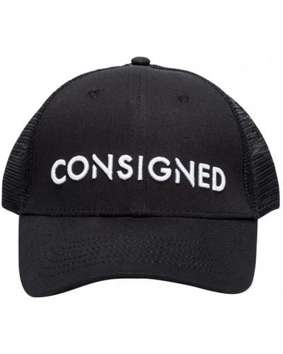 Consigned Swit Trucker Cap With Raised Stitch Detail - Black