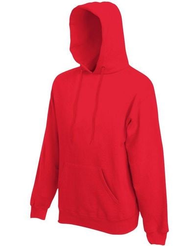 Fruit Of The Loom Premium 70/30 Hooded Sweatshirt / Hoodie - Red