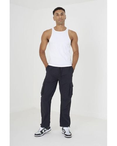 Good For Nothing Straight Leg Cargo Trousers - White