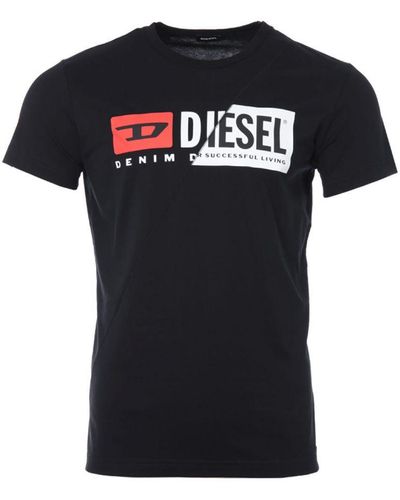 DIESEL T-Diego Cuty Logo T-Shirt - Black