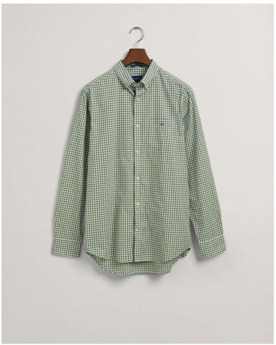 GANT The Regular Broadcloth Gingham Shirt - Green