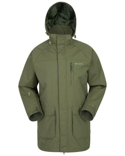 Mountain Warehouse Glacier Ii Long Waterproof Jacket () - Green